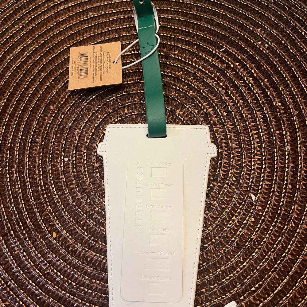 starbucks luggage tag NWT
